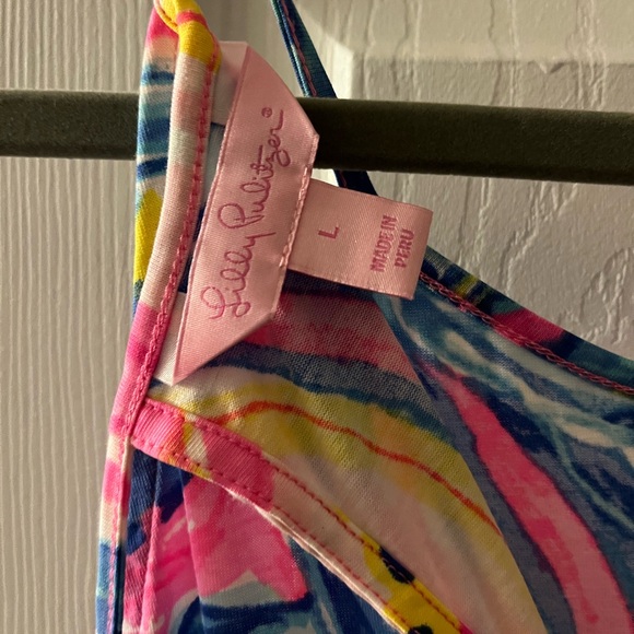 Lilly Pulitzer Sunset The Sunny Side Margot size large pink floral dress - Picture 3 of 5